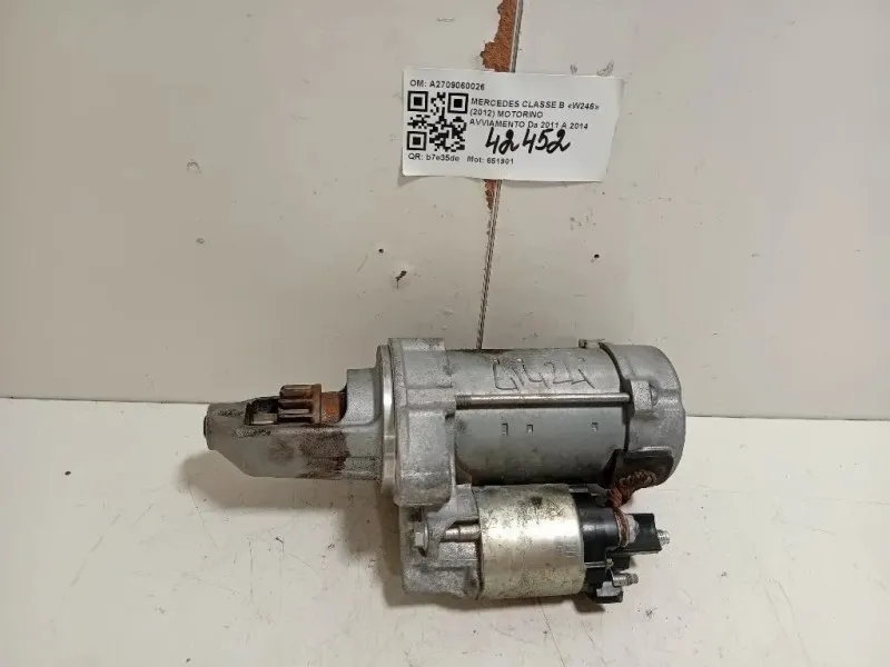 Motorino Avviamento A2709060026 Mercedes Classe B W246 2012