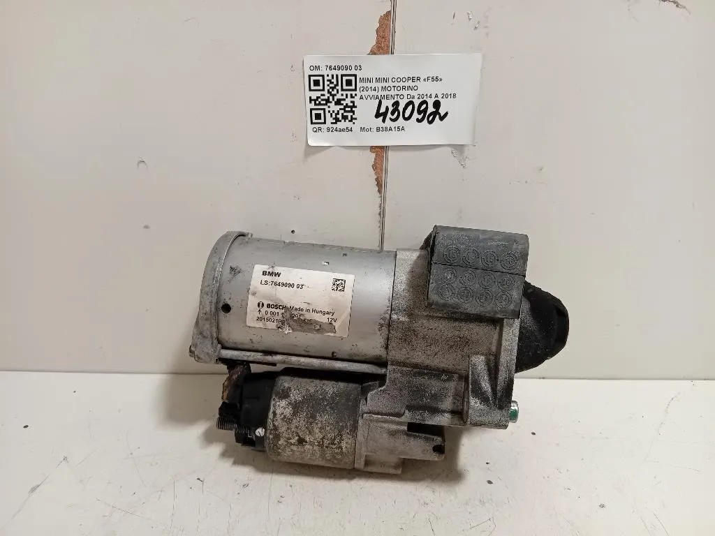 Motorino Avviamento 7649090 03 Mini MINI Cooper F55 2014