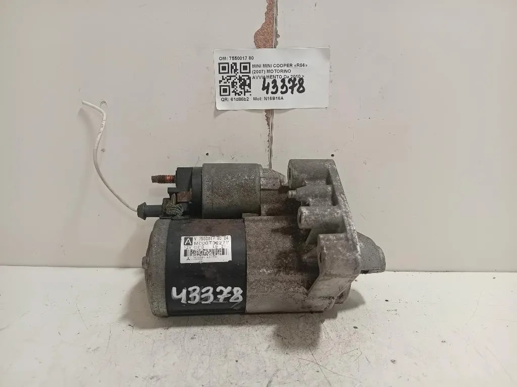 Motorino Avviamento 7550017 80 Mini MINI Cooper R56 2007