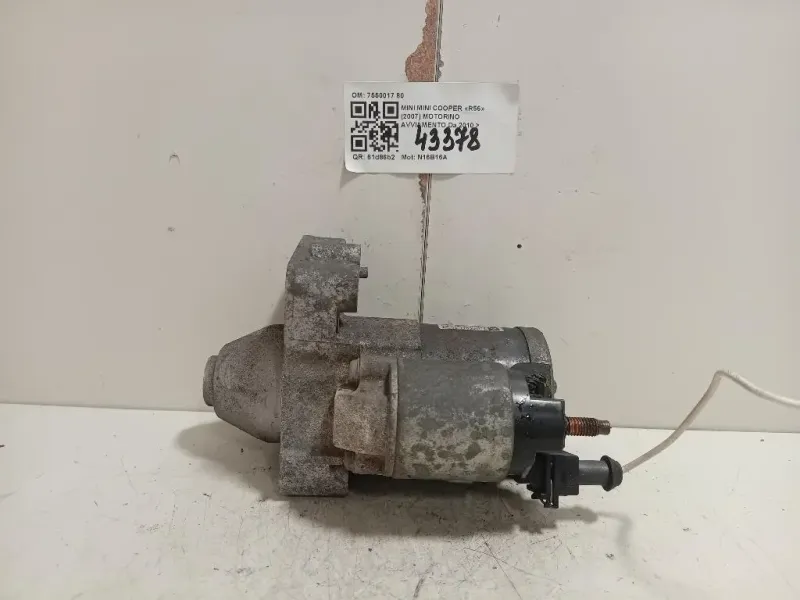 Motorino Avviamento 7550017 80 Mini MINI Cooper R56 2007