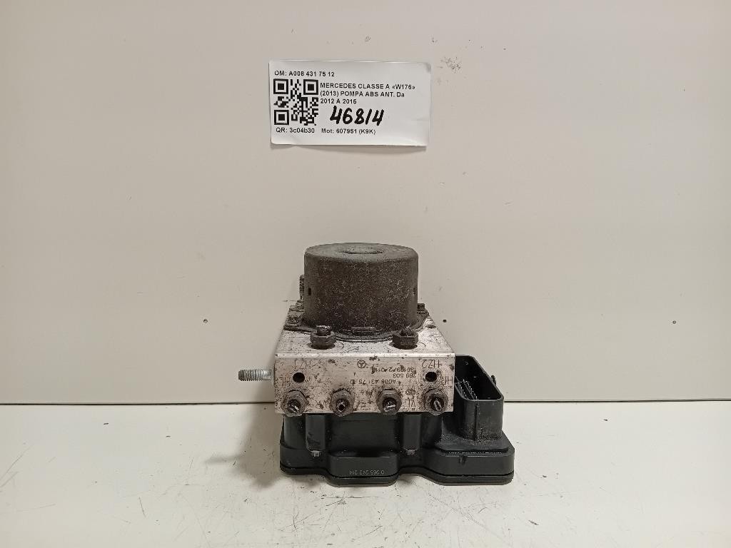 Pompa ABS ANT A008 431 75 12 A0084317512 Mercedes Classe A W176 2013