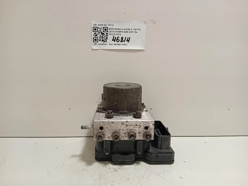 Pompa ABS ANT A008 431 75 12 A0084317512 Mercedes Classe A W176 2013