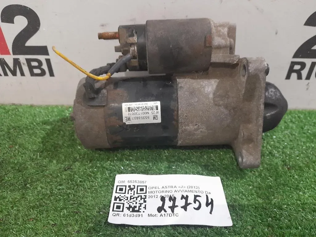 Motorino Avviamento 55353857 Opel Astra J 2012