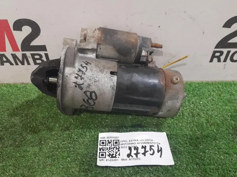Motorino Avviamento 55353857 Opel Astra J 2012