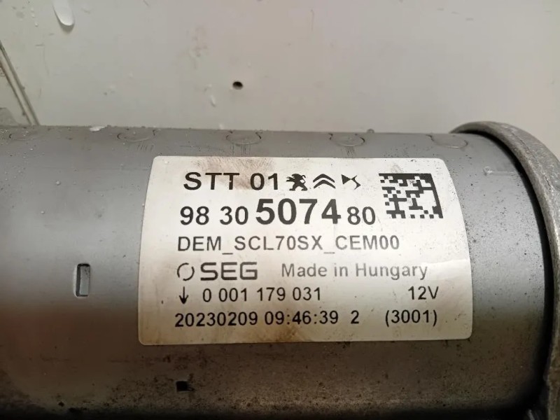 Motorino Avviamento 9830507480 Opel Corsa F 2019