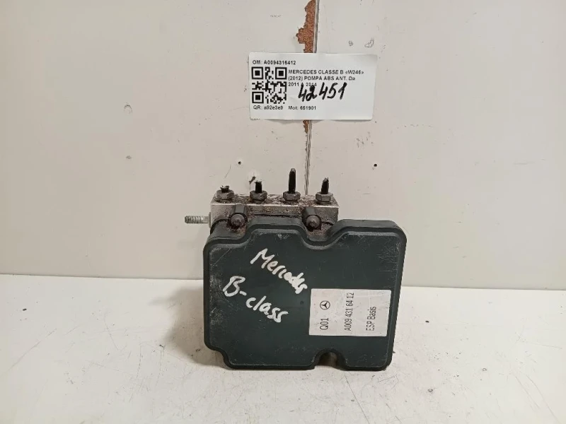 Pompa ABS ANT A0094316412 Mercedes Classe B W246 2012