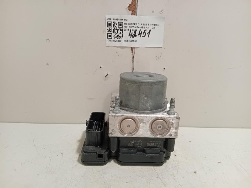 Pompa ABS ANT A0094316412 Mercedes Classe B W246 2012