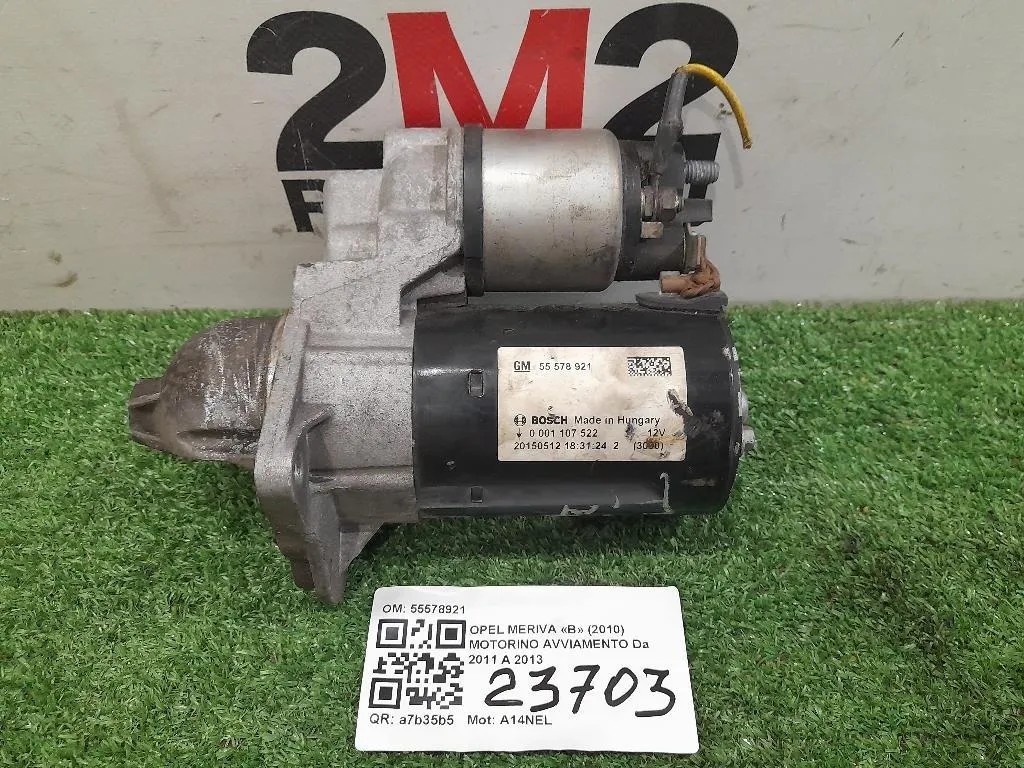 Motorino Avviamento 55578921 Opel Meriva B 2010