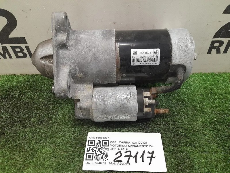 Motorino Avviamento 55585237 Opel Zafira C 2012