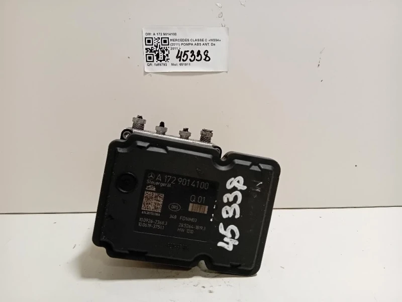 Pompa ABS ANT A 172 9014100 Mercedes Classe C W204 2011