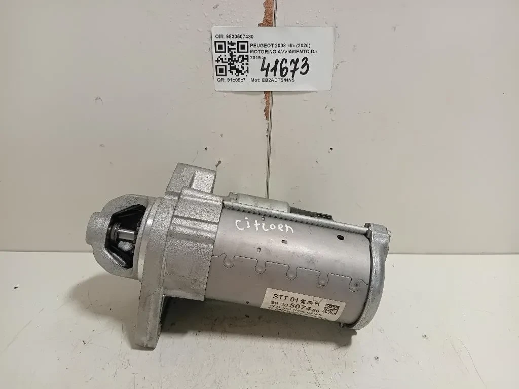 Motorino Avviamento 9830507480 Peugeot 2008 II 2020