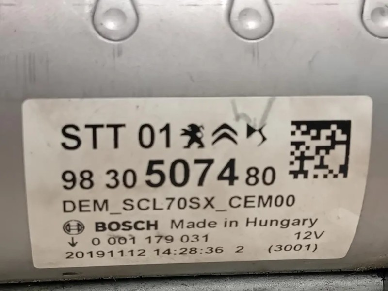 Motorino Avviamento 9830507480 Peugeot 2008 II 2020