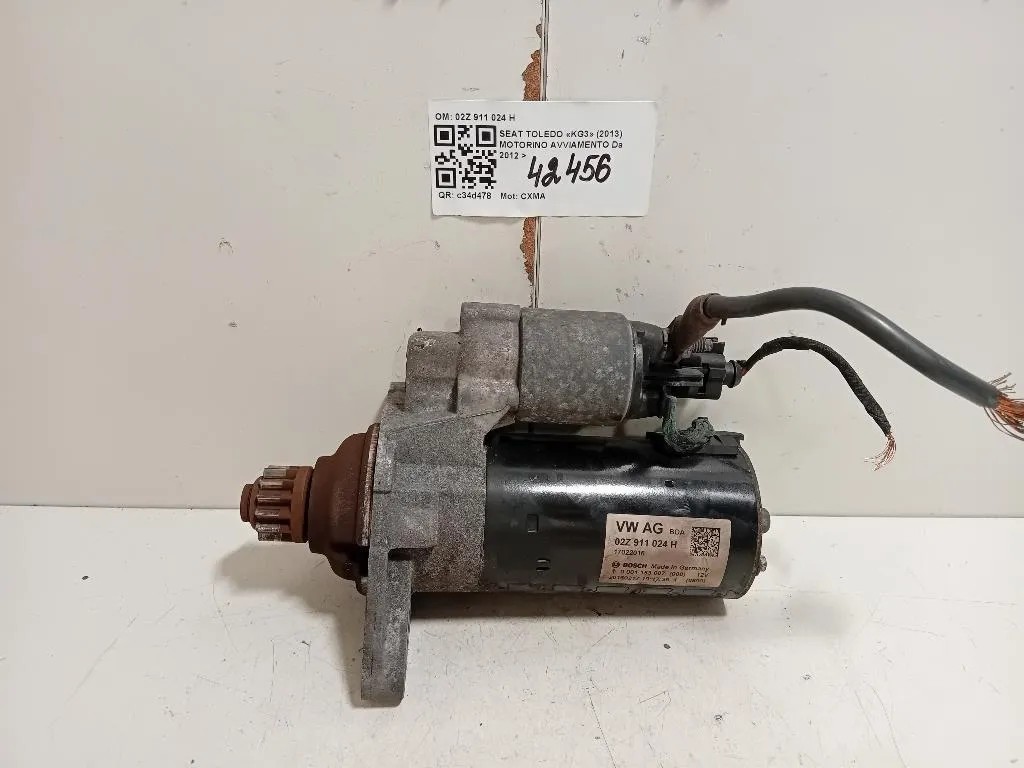 Motorino Avviamento 02Z 911 024 H Seat Toledo KG3 2013