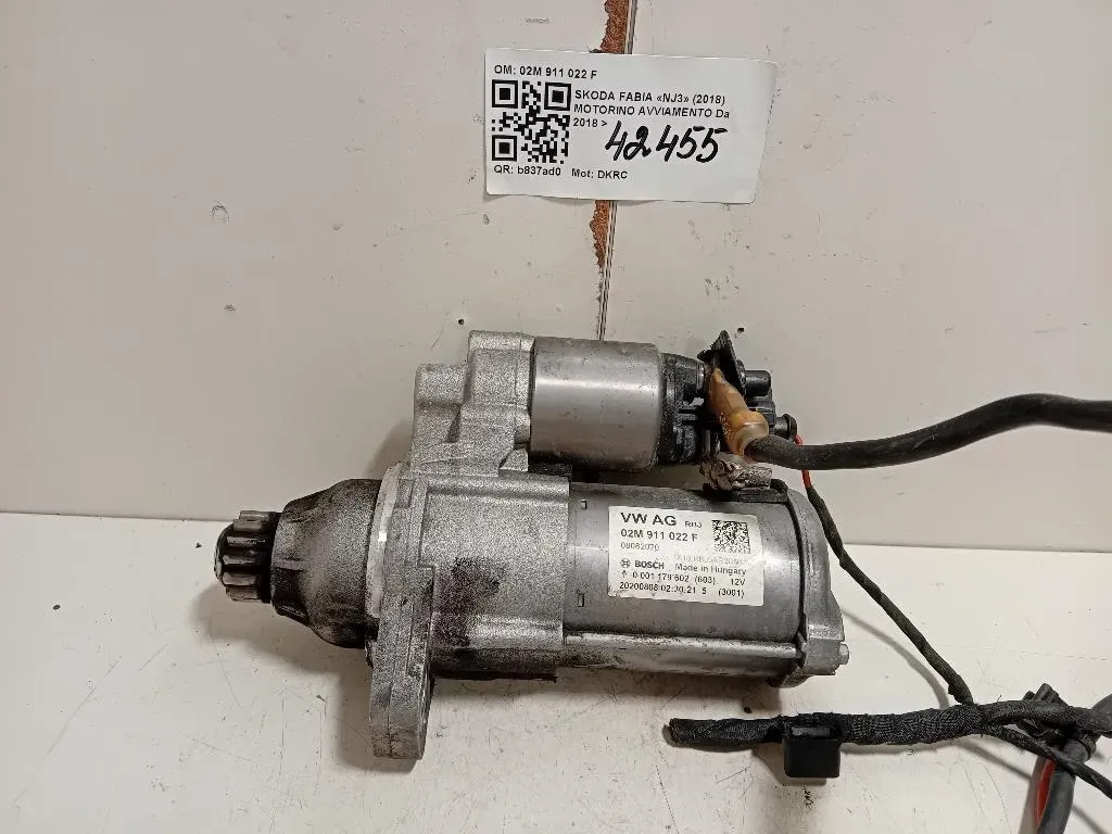 Motorino Avviamento 02M 911 022 F Skoda Fabia NJ3 2018