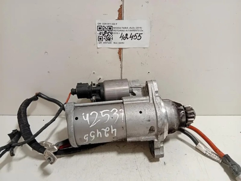 Motorino Avviamento 02M 911 022 F Skoda Fabia NJ3 2018