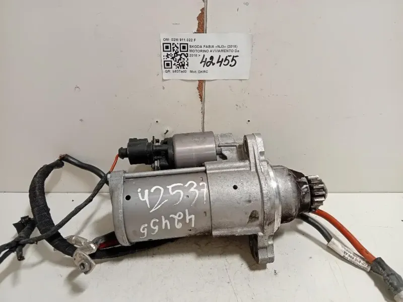 Motorino Avviamento 02M 911 022 F Skoda Fabia NJ3 2018