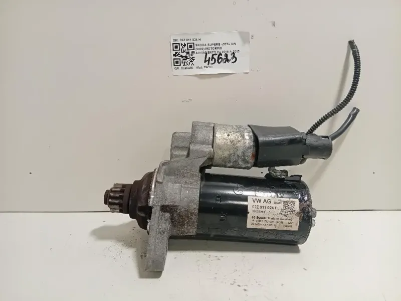 Motorino Avviamento 02Z 911 024 H Skoda Superb 3T5 SW 2009