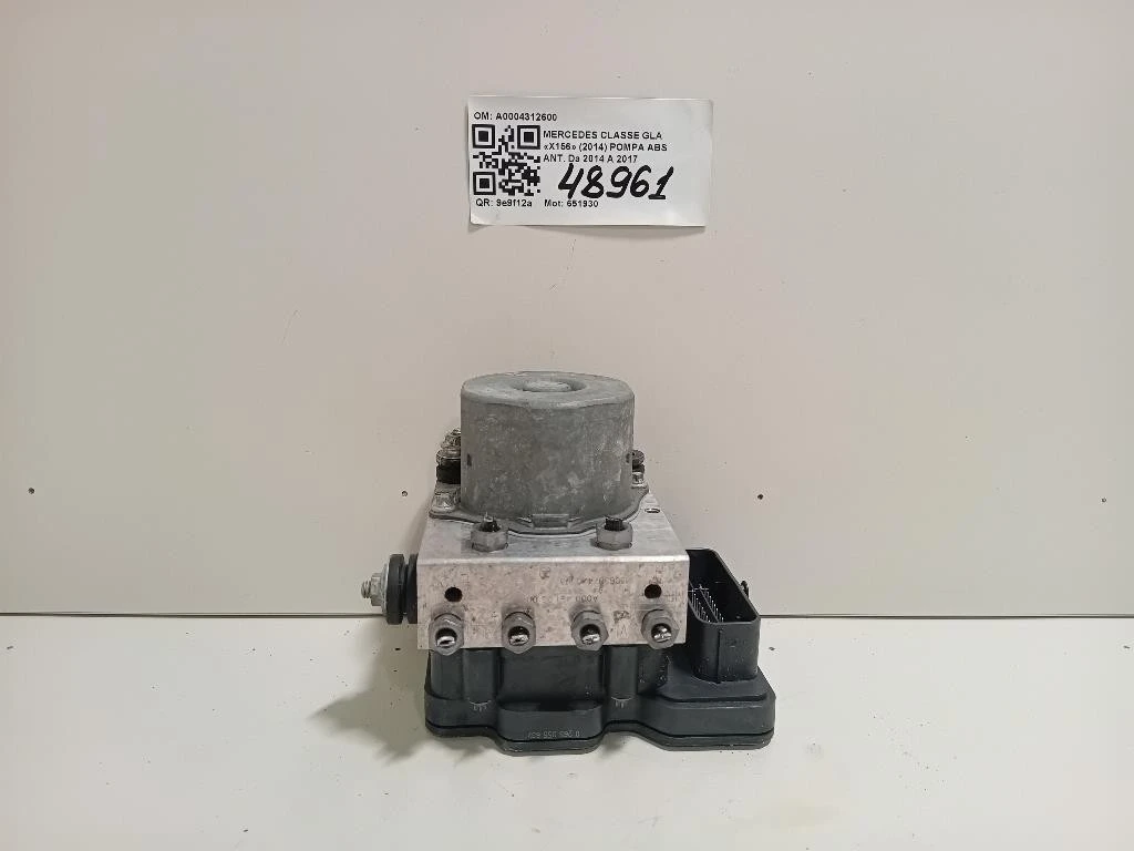 Pompa ABS ANT A0004312600 Mercedes Classe GLA X156 2014
