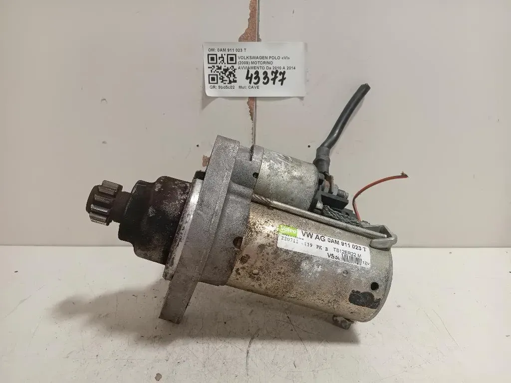 Motorino Avviamento 0AM 911 023 T Volkswagen POLO VI 2009