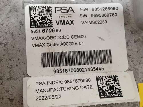 Trasformatore 9851266080 Opel Mokka B 2020