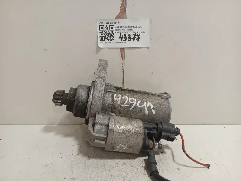 Motorino Avviamento 0AM 911 023 T Volkswagen POLO VI 2009