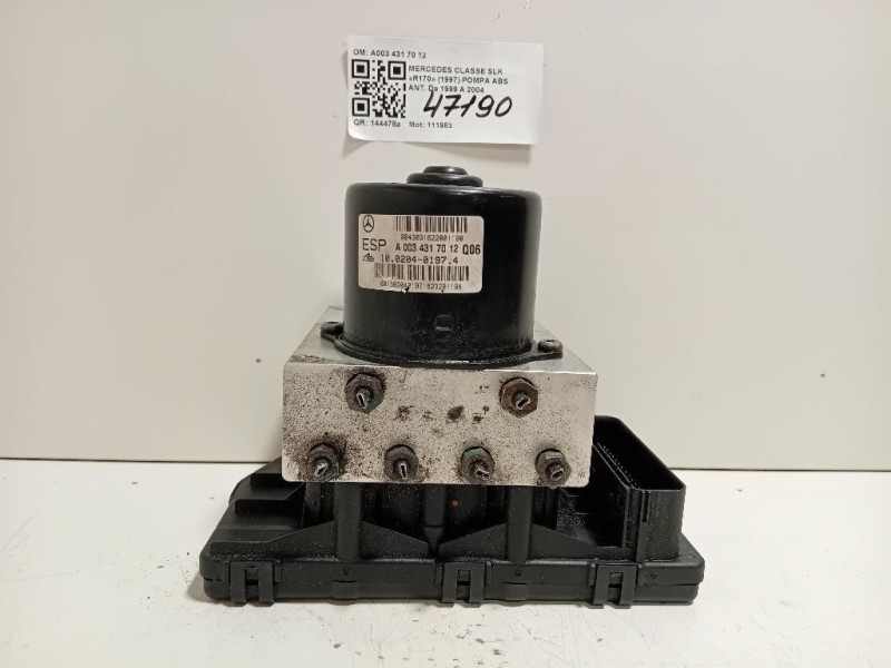 Pompa ABS ANT A003 431 70 12 Mercedes Classe SLK R170 1997