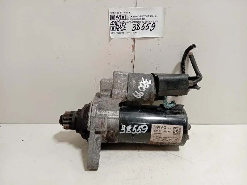 Motorino Avviamento 02Z 911 024 H Volkswagen Touran III 2010