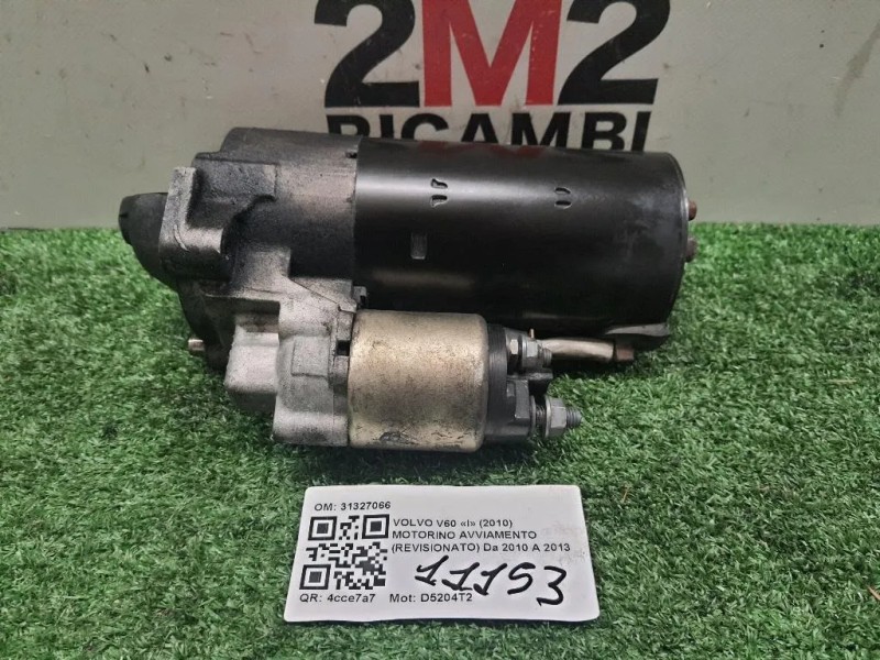 Motorino Avviamento Revisionato 31327066 Volvo V60 I 2010
