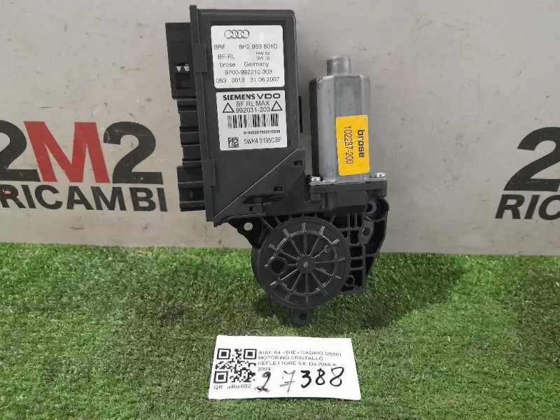 Motorino Cristallo Deflettore SX  Audi A4 8HE Cabrio 2006