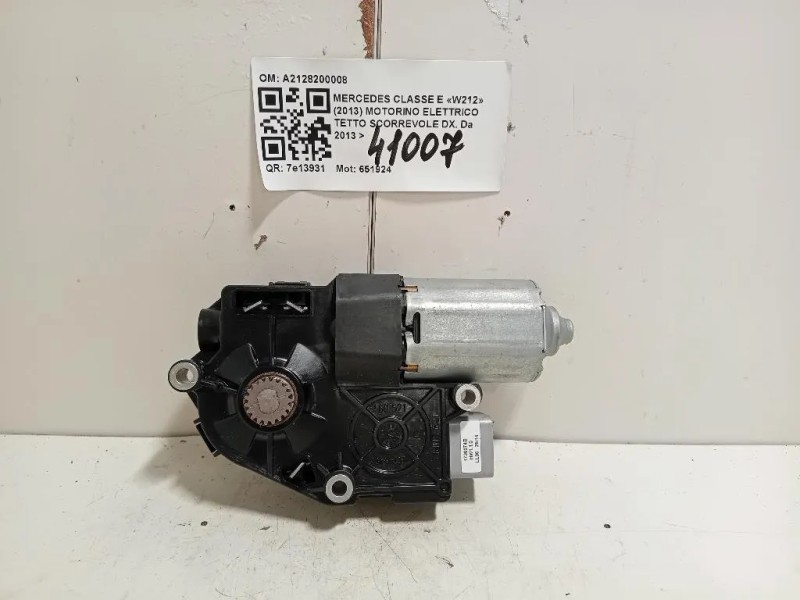 Motorino Elettrico Tetto Scorrevole DX A2128200008 Mercedes Classe E W212 2013