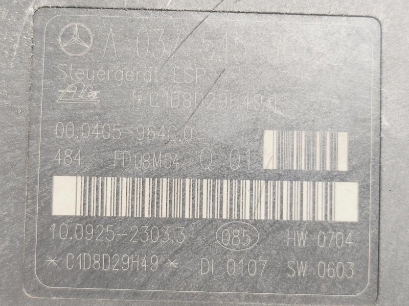 Pompa ABS ANT A0064314812 Mercedes Classe SLK R171 2004