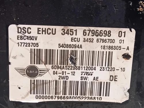 Pompa ABS ANT 34516796698 Mini MINI Clubman R55 2008