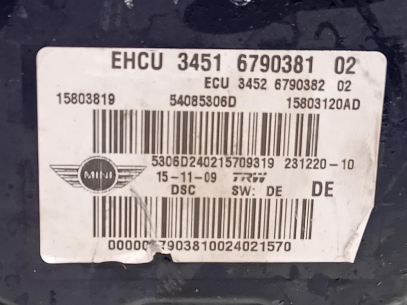Pompa ABS ANT 34516790381 Mini MINI Cooper R57 Cabrio 2007