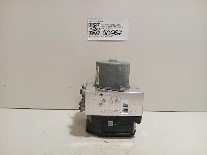 Pompa ABS ANT 34516790381 Mini MINI Cooper R57 Cabrio 2007