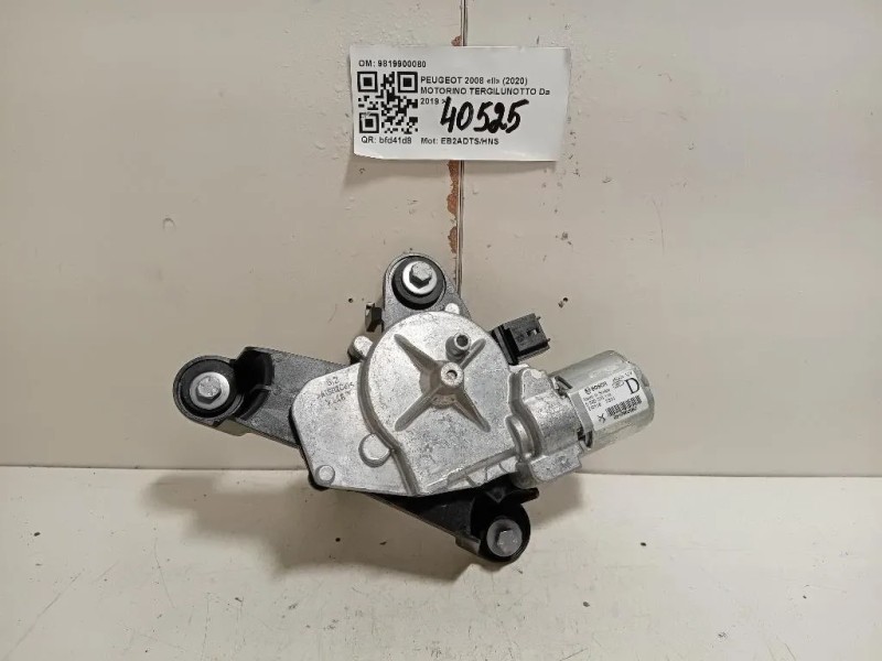 Motorino Tergilunotto 9819900080 Peugeot 2008 II 2020