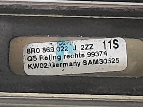 Barra Portapacchi Tetto 8R0860022 Audi Q5 8RB 2009