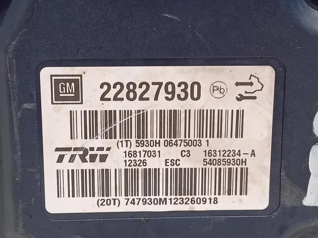 Pompa ABS ANT 22827930 Opel Insignia A 2013