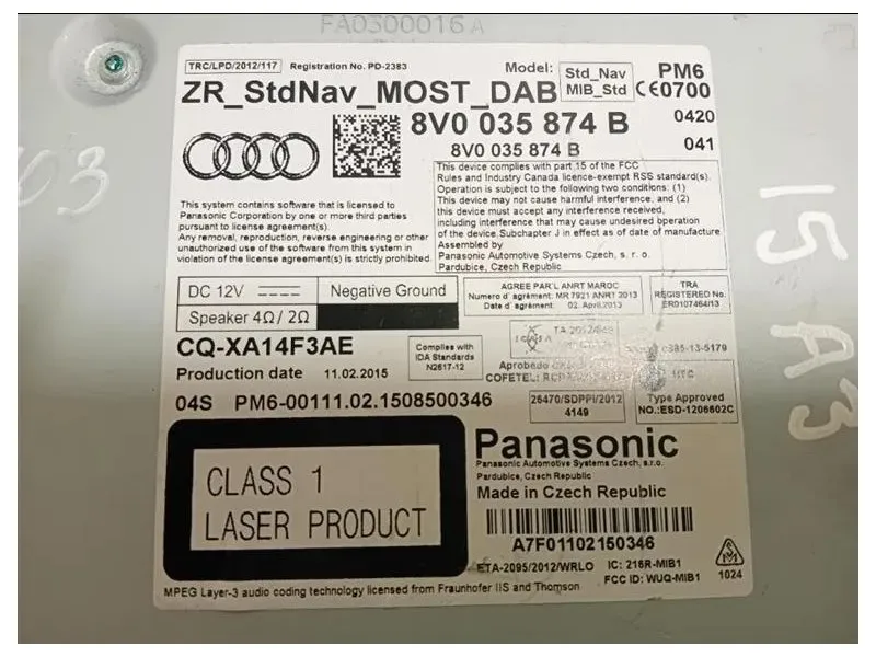 Navigatore Satellitare 8V0035874B Audi A3 8VA Sportback 2012