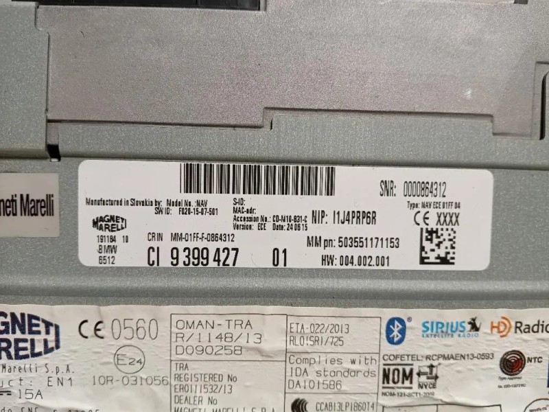 Navigatore Satellitare 9399427 Bmw Serie 1 F20 Berlina 2012