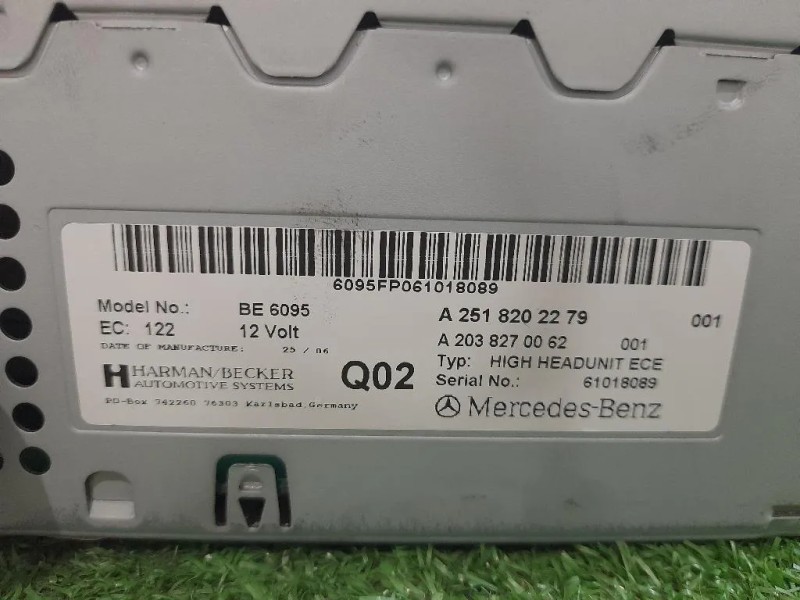 Navigatore Satellitare A2518202279 Mercedes Classe R W251 2006