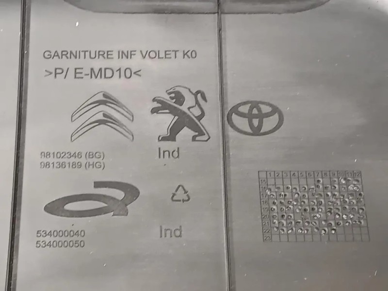 Pannello Copertura Portello POST 98102346 Toyota Proace CITY 2019