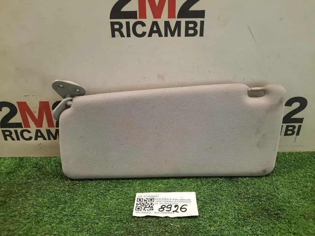 Pannello Parasole DX 51162252920 Bmw Serie 5 E39 Berlina 1996