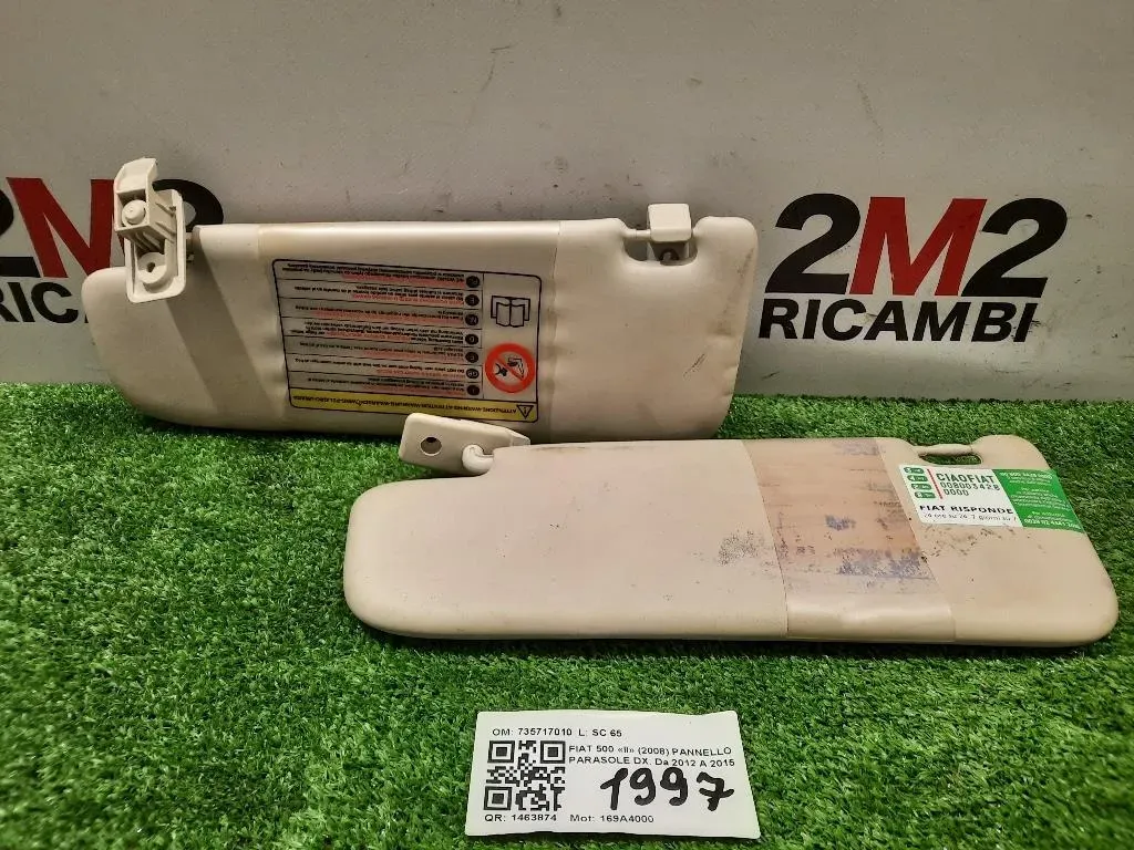 Pannello Parasole DX 735717010 Fiat 500 II 2008
