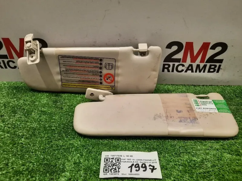 Pannello Parasole DX 735717010 Fiat 500 II 2008