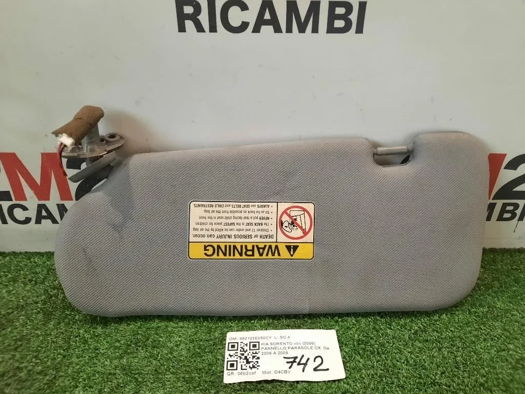 Pannello Parasole DX 852123E050CY Kia Sorento II 2006