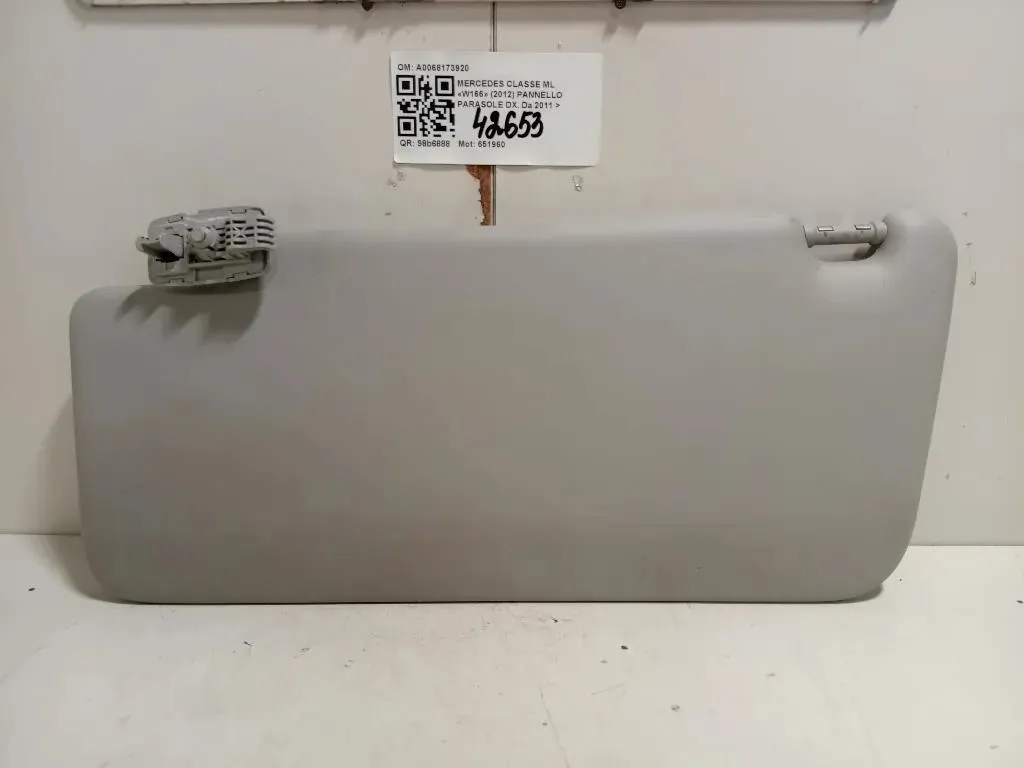 Pannello Parasole DX A0068173920 Mercedes Classe ML W166 2012