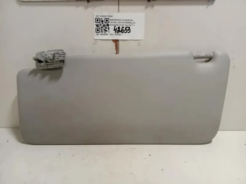 Pannello Parasole DX A0068173920 Mercedes Classe ML W166 2012