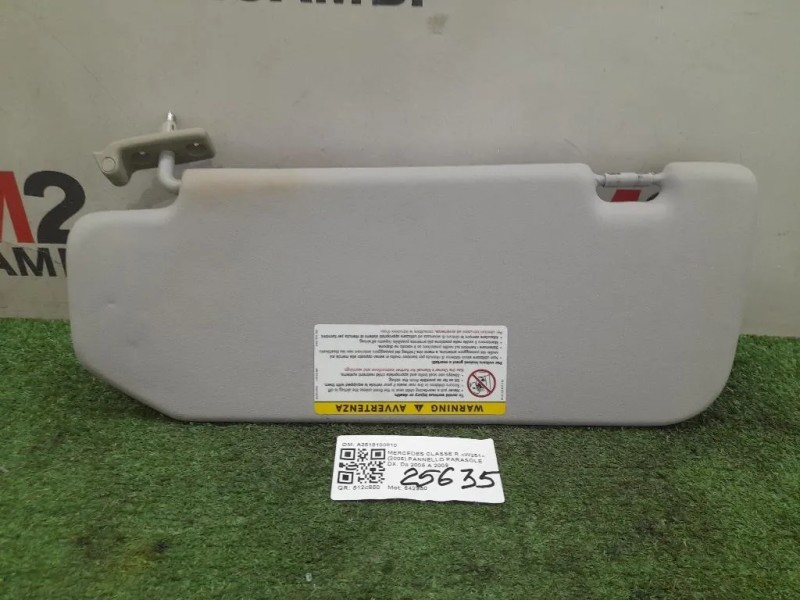 Pannello Parasole DX A2518100810 Mercedes Classe R W251 2006