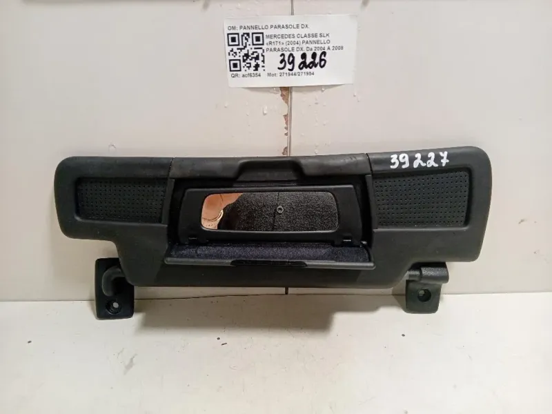 Pannello Parasole DX PANNELLO PARASOLE DX Mercedes Classe SLK R171 2004