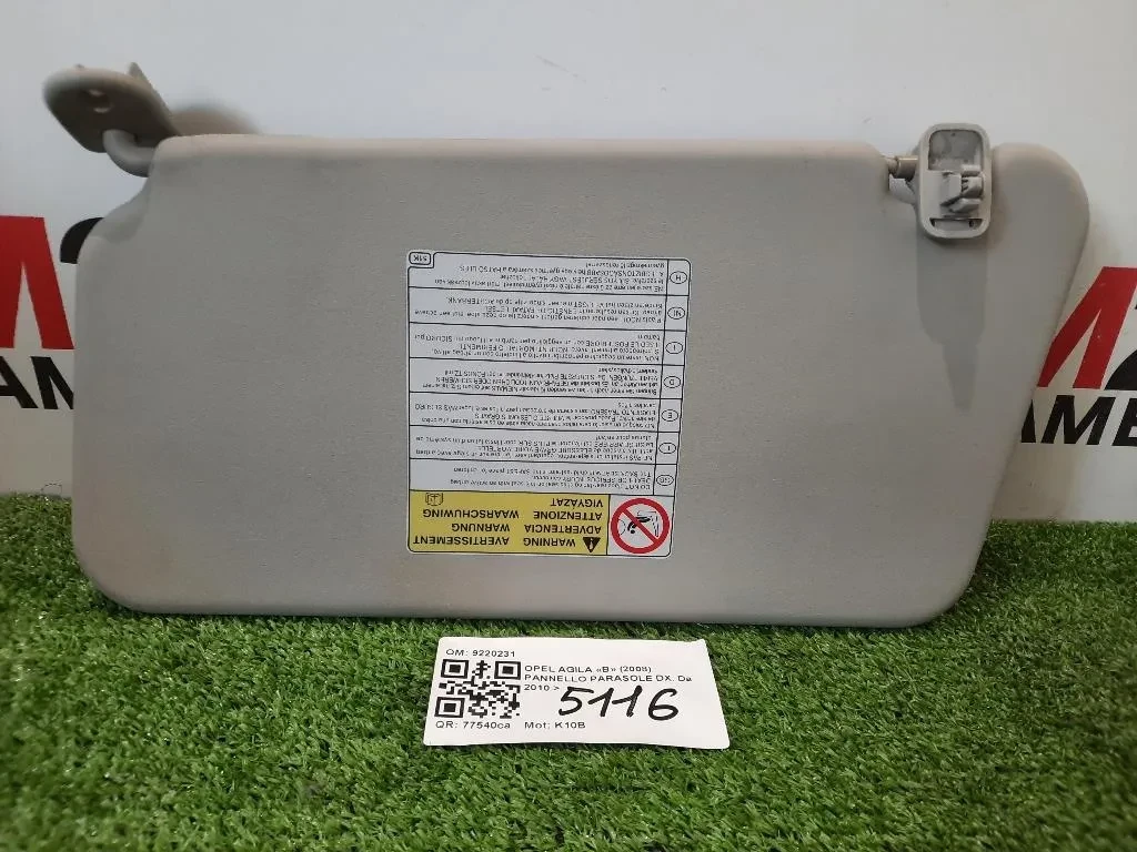 Pannello Parasole DX 9220231 Opel Agila B 2008